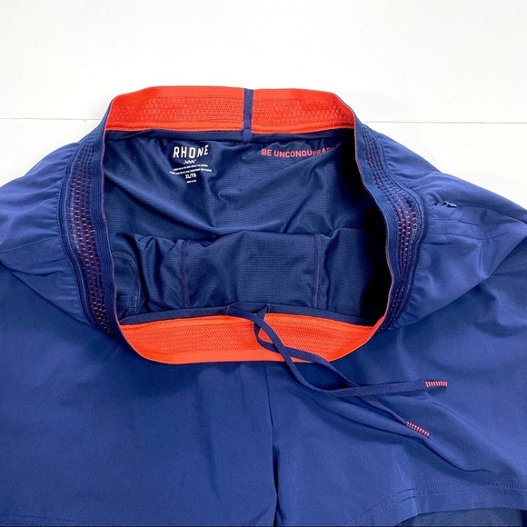 RHONE 4" SWIFT SHORT LINED 4" Lined Running Shorts in Maritime / Navy Blue - Picture 6 of 10